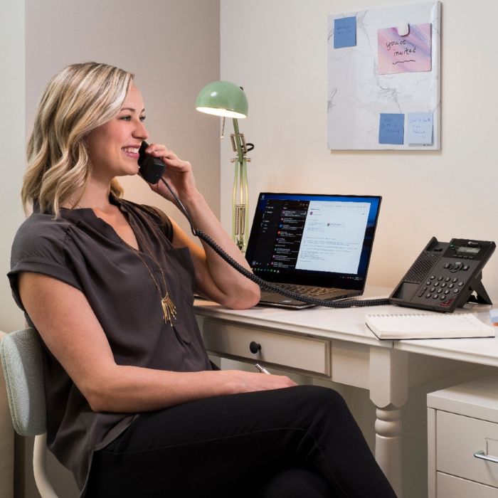 Poly VVX 150 2-Line IP Phone and PoE-enabled