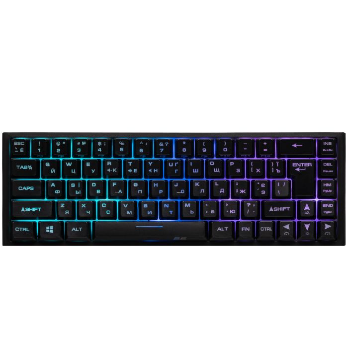 Клавиатура мембранная 2E GAMING KG350 68key, USB-A, EN/UA/RU, RGB, чёрный