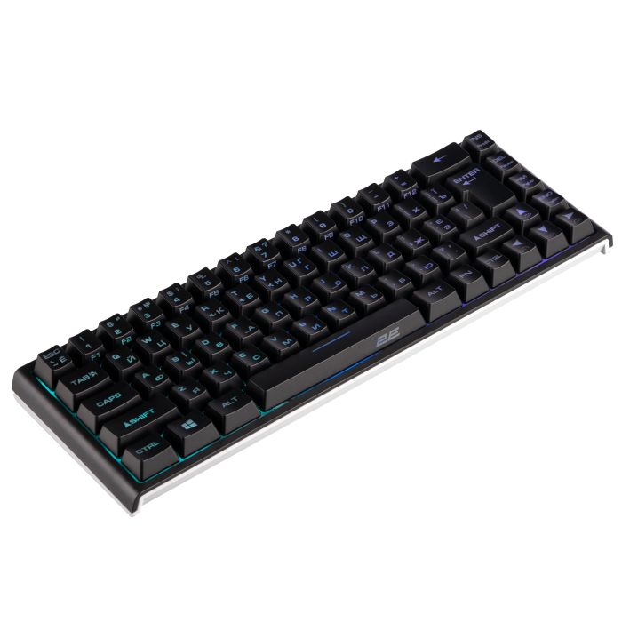 Клавиатура мембранная 2E GAMING KG350 68key, USB-A, EN/UA/RU, RGB, чёрный