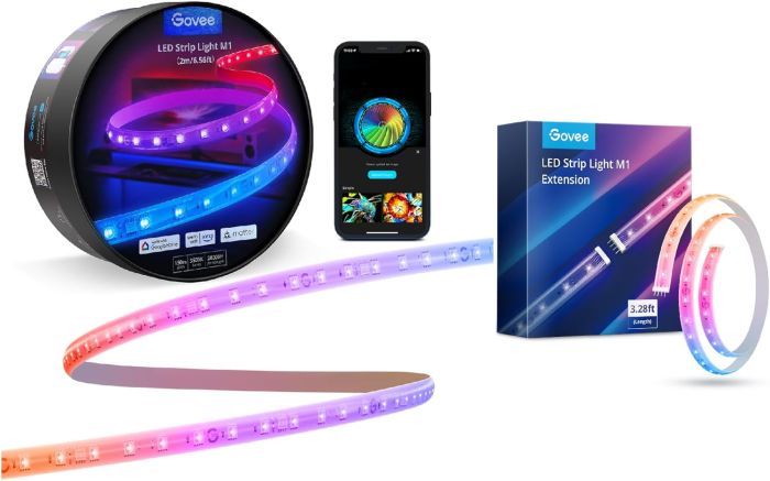 Govee LED Strip Light M1 Matter Compatible 1m extension of H61E1, Max extend to 10m