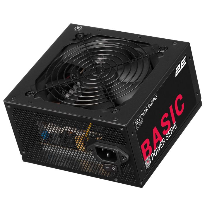 2E PSU Basic Power  (600W), 80%, 120mm, 1xMB 24pin(20+4), 1xCPU 8pin(4+4), 3xMolex, 4xSATA, 2xPCIe 8pin(6+2)