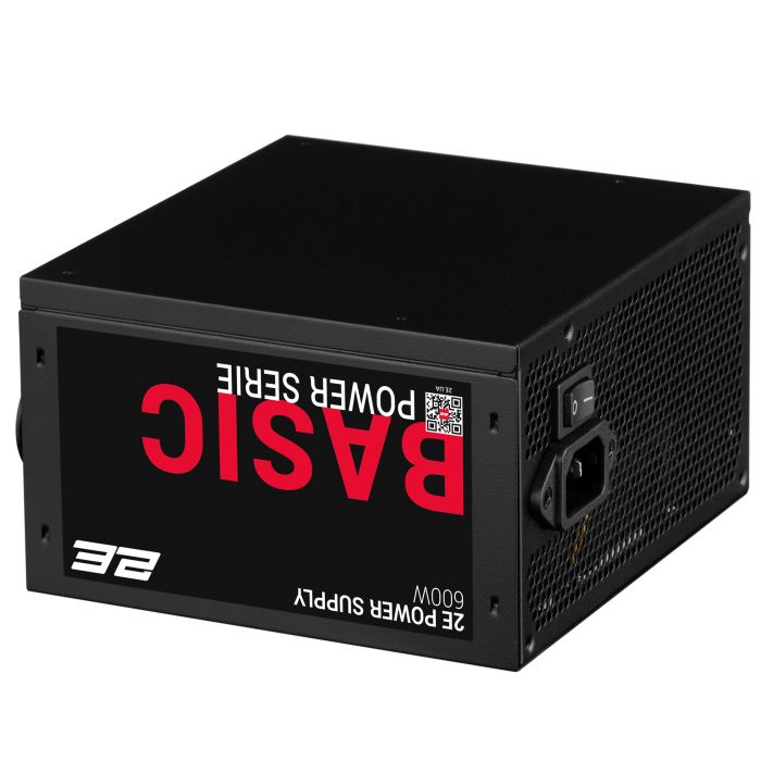 2E PSU Basic Power  (600W), 80%, 120mm, 1xMB 24pin(20+4), 1xCPU 8pin(4+4), 3xMolex, 4xSATA, 2xPCIe 8pin(6+2)
