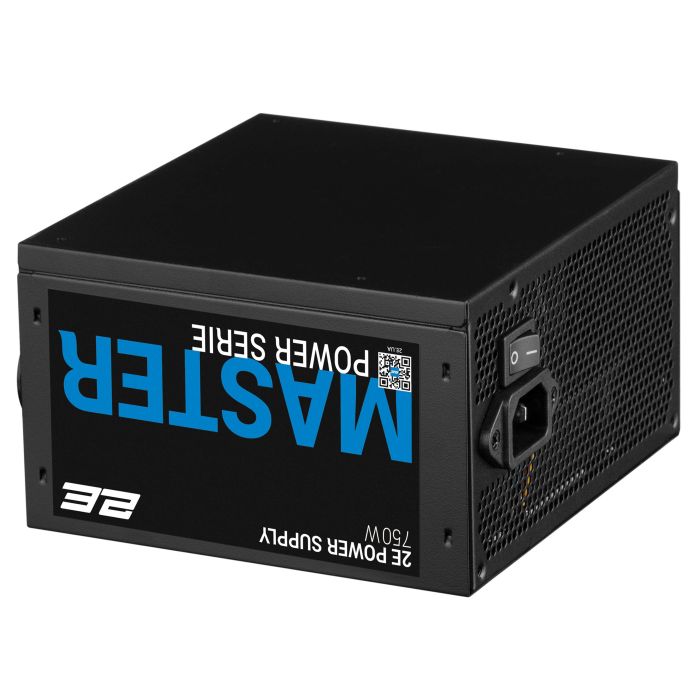 Блок питания 2E Master Power  (750W), >80%, 80+ White, 120мм, 1xMB 24pin(20+4), 1xCPU 8pin(4+4), 3xMolex, 5xSATA, 4xPCIe 8pin(6+2)