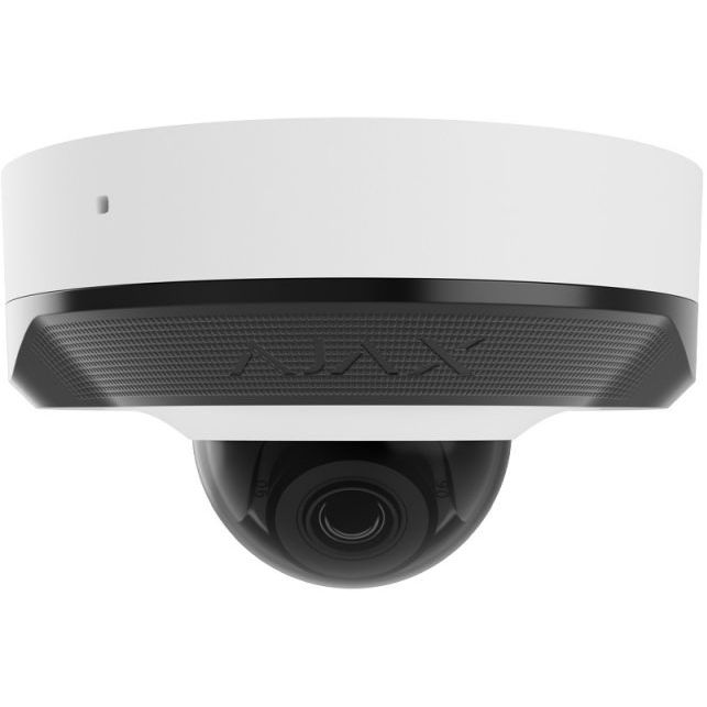 IP-Камера проводная Ajax DomeCam Mini, 5мп, 2.8мм, Poe, True WDR, IP 65, ИК 30м, аудио, угол обзора 100° до 110°, мини купольная, белая