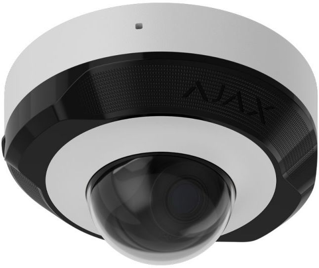 Ajax DomeCam Mini wired IP camera, 5mp, 4mm, Poe, True WDR, IP 65, IR 30m, audio, 75° to 85° viewing angle, mini dome, white