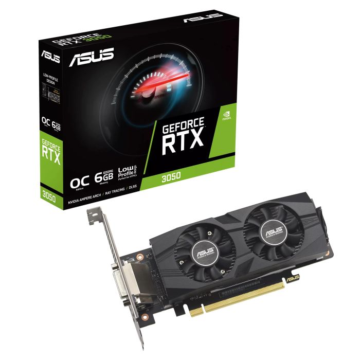 ASUS Graphic Card GeForce RTX 3050 6GB GDDR6 OC low profile RTX3050-O6G-LP-BRK