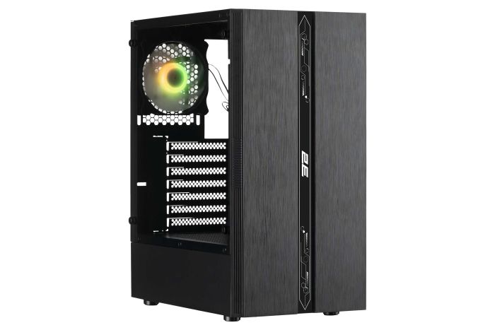 2E GAMING PC case Runa G2107 without PSU, 1xUSB3.0, 2xUSB2.0, 1x120mm ARGB, VGA 325mm, LCS ready, TG Side Panel, ATX, black