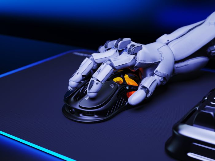 Мышь GravaStar Mercury M2, BT/WL/USB-A, RGB, черный