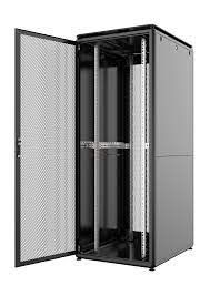 Шкаф MIRSAN 19", 42U, GTV, перфорация 63%, 600x1000 мм, максимально 2000 кг, черный