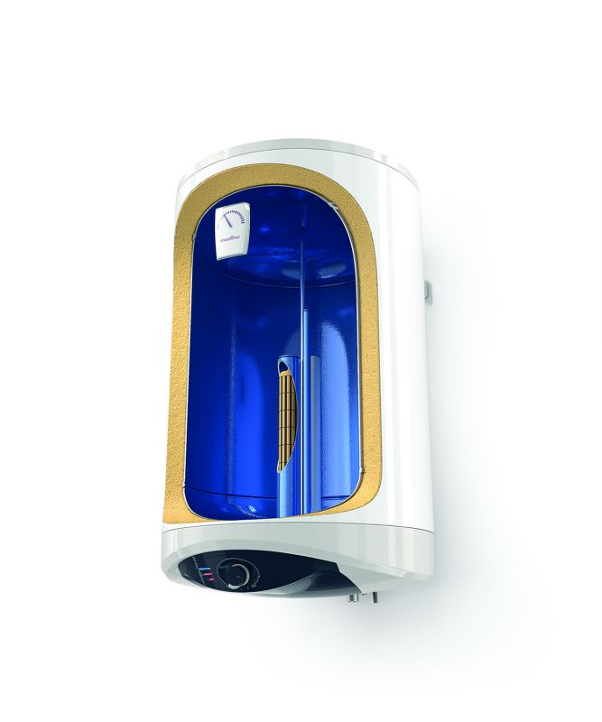 Водонагреватель электрю TESY Modeco Ceramic S круглый с теплообменником GCV6S 804724D C21 TS2RCP, 80 л, 2.4 кВт, сухой тэн, мех. упр-ние, Болгария, B