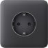Передняя панель для встраиваемой розетки Ajax SoloCover for Outlet Basic, graphite