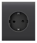 Центральна панель для вбудованої розетки Ajax CenterCover for Outlet Basic, graphite