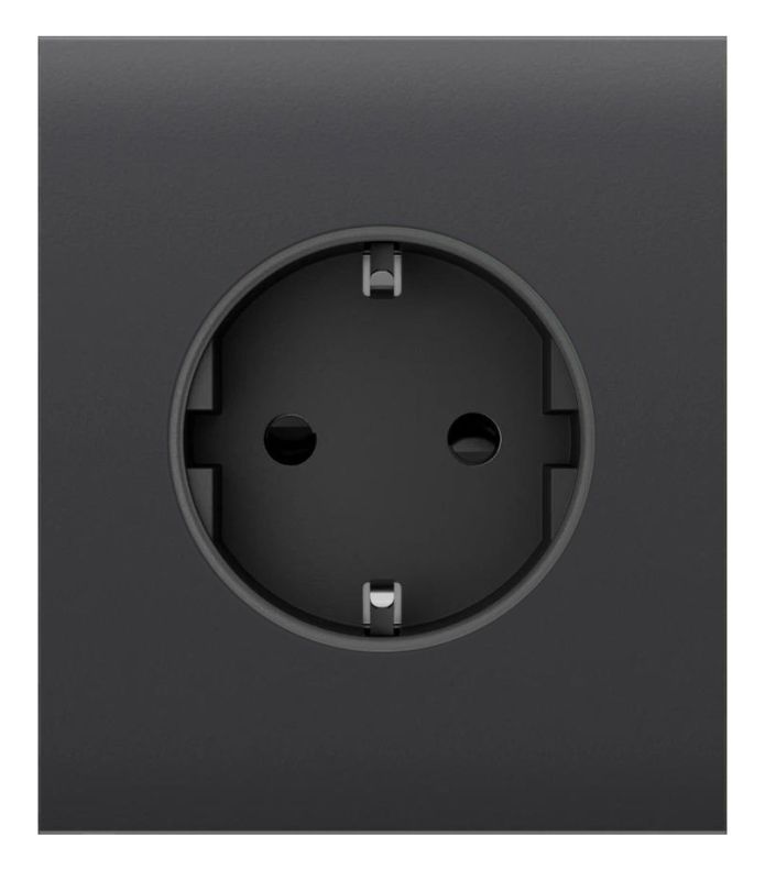 Центральна панель для вбудованої розетки Ajax CenterCover for Outlet Basic, graphite