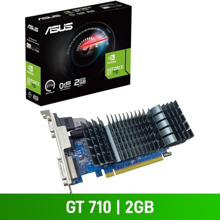 Видеокарта ASUS GeForce GT 710 2GB GDDR3 silent EVO GT710-SL-2GD5-BRK-EVO