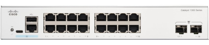 Коммутатор Cisco Catalyst 1300 16xGE, 2x1G SFP
