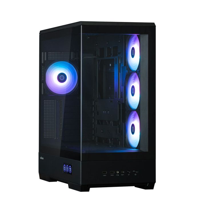 Корпус Zalman P50 DS без БЖ, 2xUSB3.0, 1xUSBType-C, 4x120мм ARGB, VGA 435мм, LCS ready, TG Side Panel, ATX, чорний
