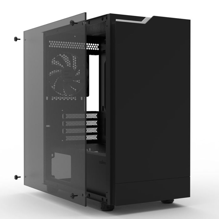 Корпус Zalman T4 Plus без БП, 2xUSB3.0, 1xUSB2.0, 1x120мм ARGB, VGA 320мм, LCS ready, TG Side Panel, mATX, чёрный