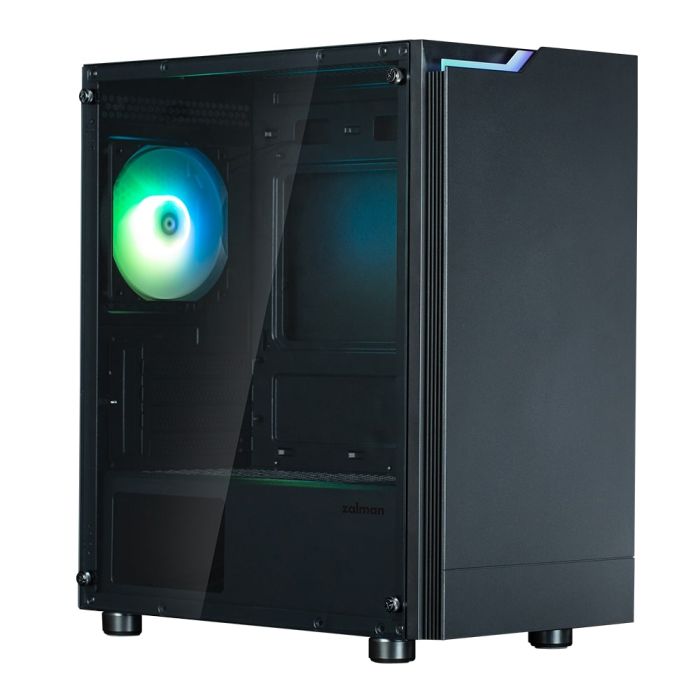 Корпус Zalman T4 Plus без БП, 2xUSB3.0, 1xUSB2.0, 1x120мм ARGB, VGA 320мм, LCS ready, TG Side Panel, mATX, чёрный