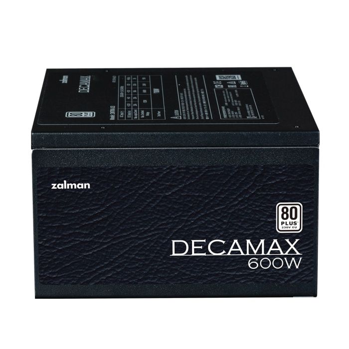 Блок живлення Zalman Decamax  (600W) 85%, 80 Plus, 120мм, 1xMB 24pin(20+4), 1xCPU 8pin(4+4), 3xMolex, 6xSATA, 2xPCIe 8pin(6+2)