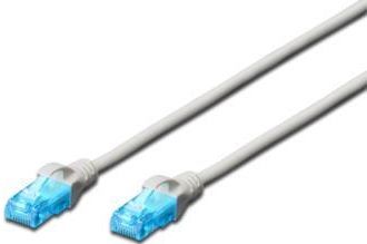 Патч-корд DIGITUS CAT 5e UTP, 0.5м, AWG 26/7, CCA, PVC, серый