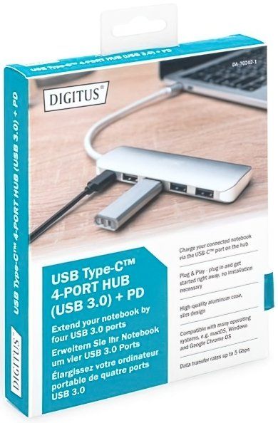DIGITUS Hub USB-C > 4xUSB-A/USB-C
