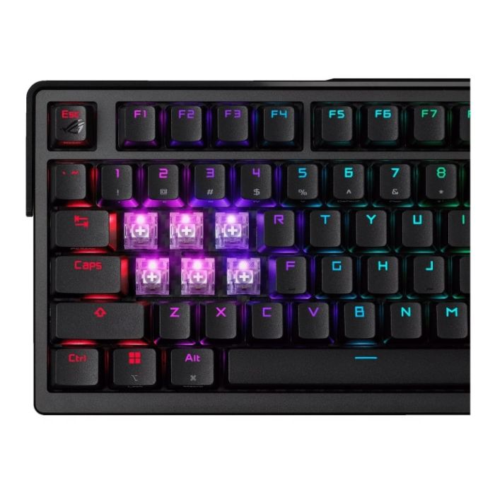 Клавиатура механическая ASUS ROG Azoth Extreme 81key, NX Snow, USB-A/WL/BT, EN, RGB, чёрный