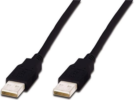 Кабель DIGITUS USB-A (M/M) зарядки/синхронизации, 1.8м, черный