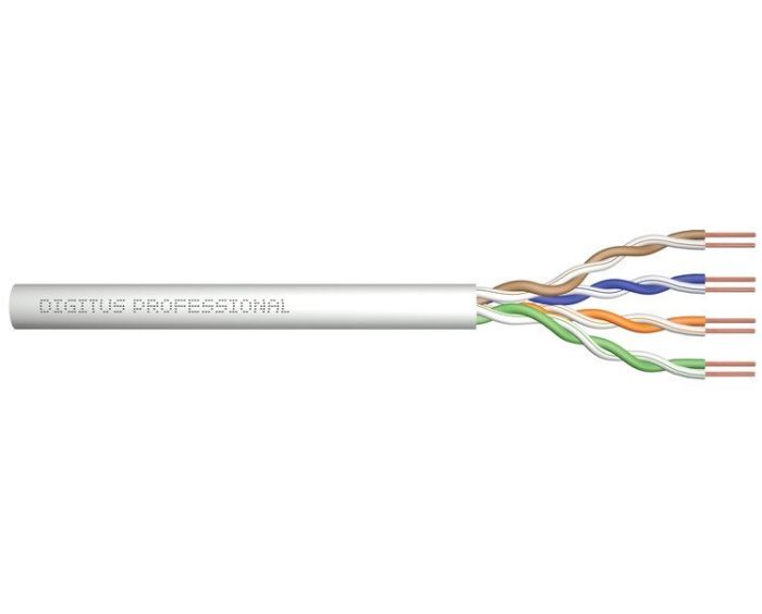 Кабель "вита пара" DIGITUS САТ 5e UTP, 100м, AWG 24/1, PVC, сірий