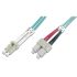 DIGITUS Optical patch cord LC / UPC-SC / UPC, 50/125, OM3, duplex, 1m