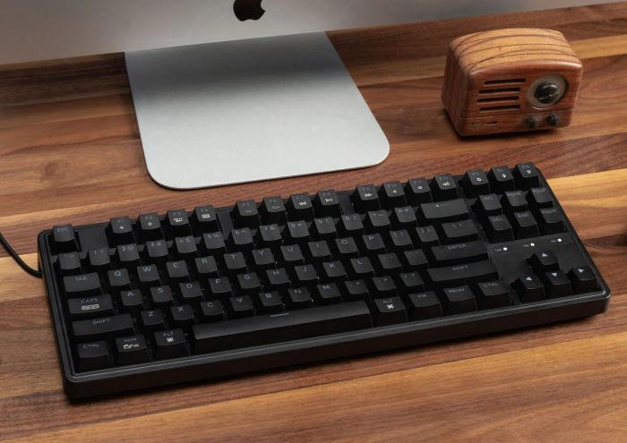 Клавіатура механічна Keychron C3 Pro 87Key, K pro Red, USB-A, QMK, Hot-swap, EN/UKR, RGB, чорний