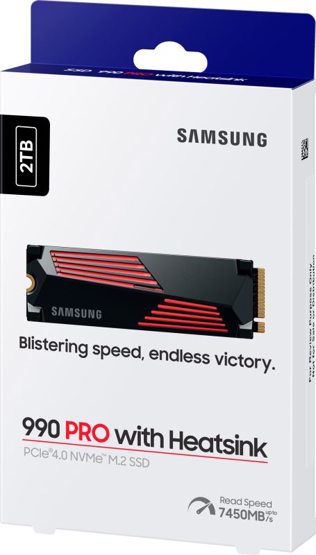 SSD Samsung  M.2 2TB PCIe 4.0 990PRO + Heatsink