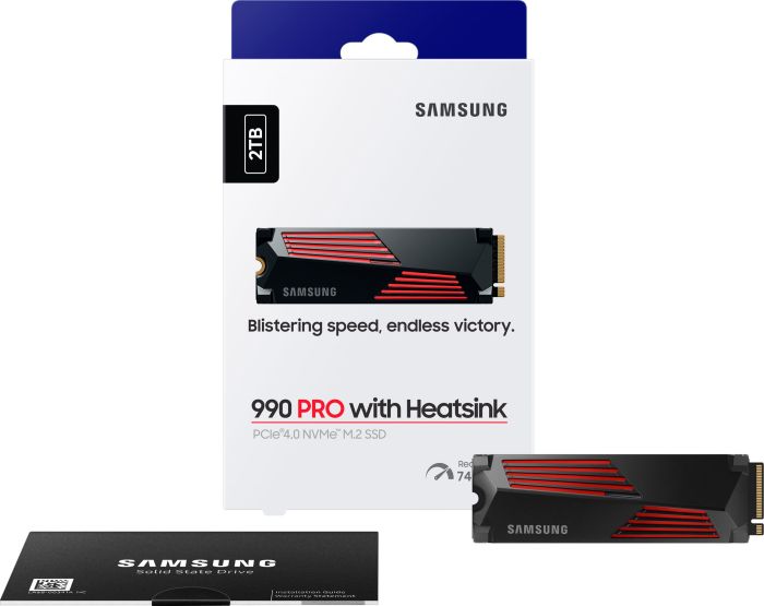 SSD Samsung  M.2 2TB PCIe 4.0 990PRO + Heatsink