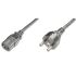 DIGITUS Cable Schuko > C13 power, 1.2m, black