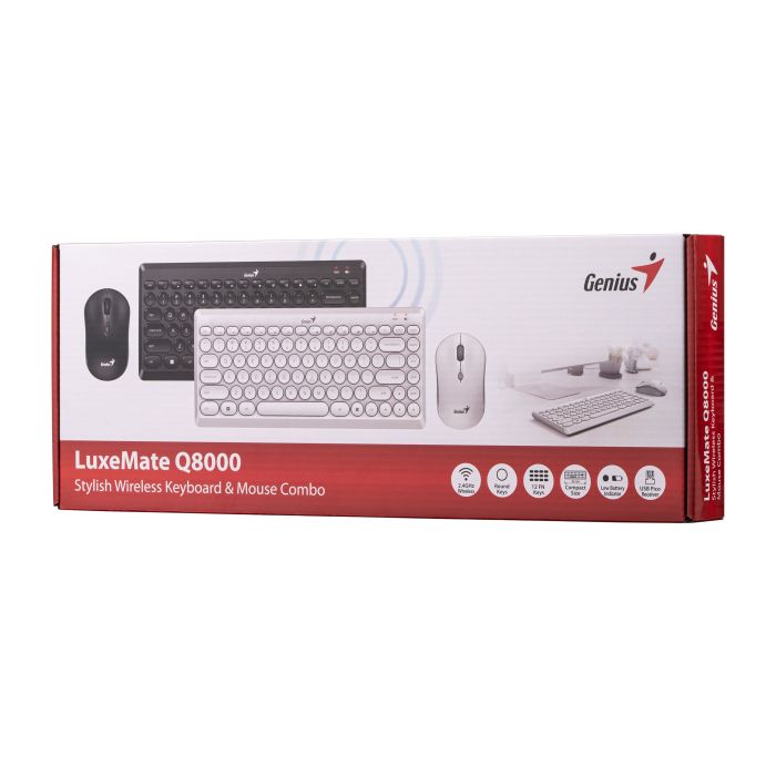 Комплект клавиатура и мышь Genius LuxeMate Q-8000, WL, EN/UKR, черный