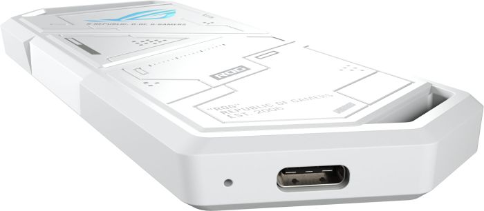 Портативний корпус ASUS для SSD ROG STRIX ARION ESD-S1C/WHT/G/AS PCIe NVMe M.2 2230/2242/2260/2280 USB Type-C 3.2 Gen 2x1 білий