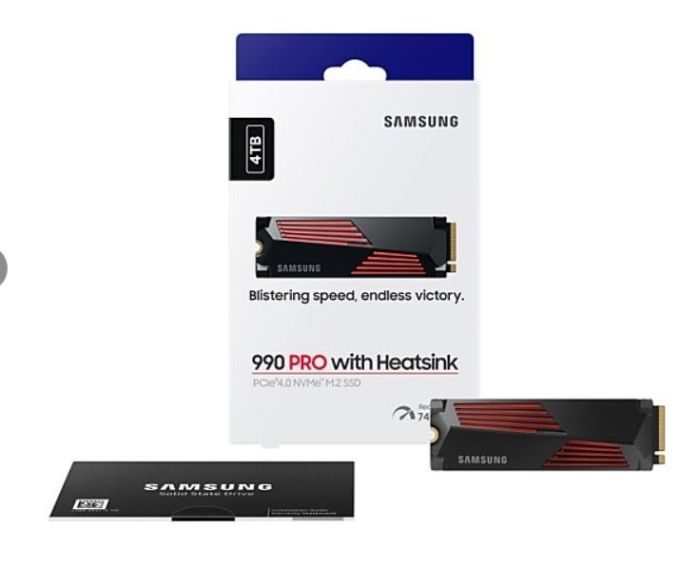 Накопитель SSD Samsung  M.2 4TB PCIe 4.0 990PRO + радиатор