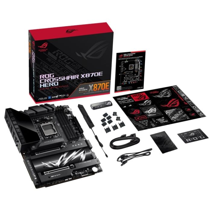 ASUS Motherboard ROG CROSSHAIR X870E HERO sAM5 X870E 4xDDR5 M.2 HDMI WiFi BT ATX