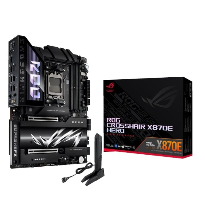 ASUS Motherboard ROG CROSSHAIR X870E HERO sAM5 X870E 4xDDR5 M.2 HDMI WiFi BT ATX