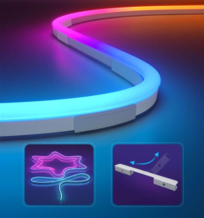 Стрічка світлодіодна розумна Govee H61D3 Neon Rope Light 2, 3м, RGBIC, WI-FI/Bluetooth, білий