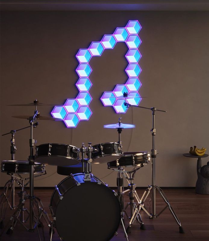 Набір настінних світильників Govee H606A Glide Hexagon Light, 7, RGBIC, WI-FI/Bluetooth, білий