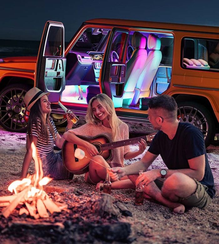 Govee RGBIC Interior Car Lights (30 Scene Mode + 4 Music Mode)--Without Remote Control