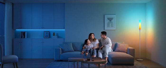 Торшер умный Govee H6078, 1500Lm, RGBICW, WI-FI/Bluetooth, Белый