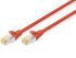Патч-корд DIGITUS CAT 6a S-FTP, 0,5м, AWG 26/7, Cu, LSZH, червоний