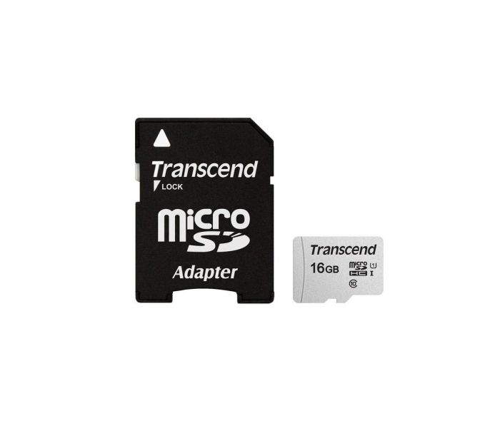 Карта пам'яті Transcend microSD   16GB C10 UHS-I R95/W10MB/s + SD