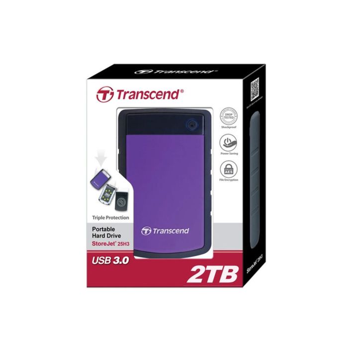 Портативный жесткий диск Transcend 2TB USB 3.1 StoreJet 25H3 Фиолетовый