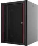 Шафа MIRSAN 19", 12U, WTN, 600x600 мм, максимально 100 кг, чорна