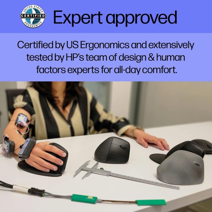 HP Mouse 920 Ergonomic Vertical, WL/BT, black