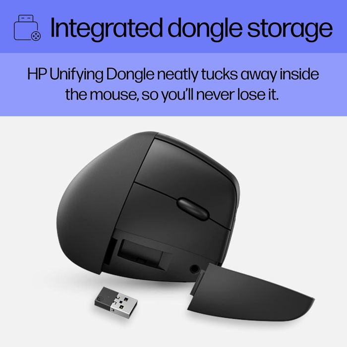 HP Mouse 920 Ergonomic Vertical, WL/BT, black