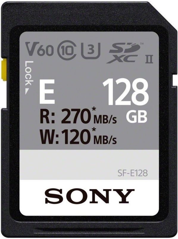 Sony 128GB SDXC C10 UHS-II U3 V60 R270/W100MB/s Entry