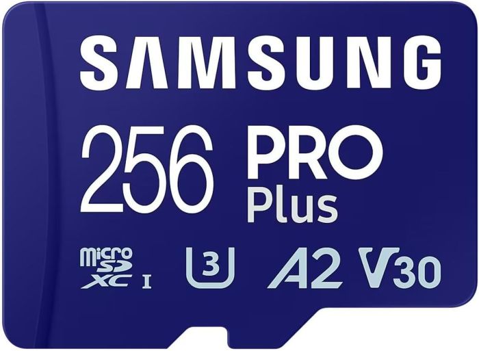 Samsung microSDXC 256GB C10 UHS-I R180/W130MB/s PRO Plus + SD